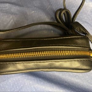 Basic black crossbody purse